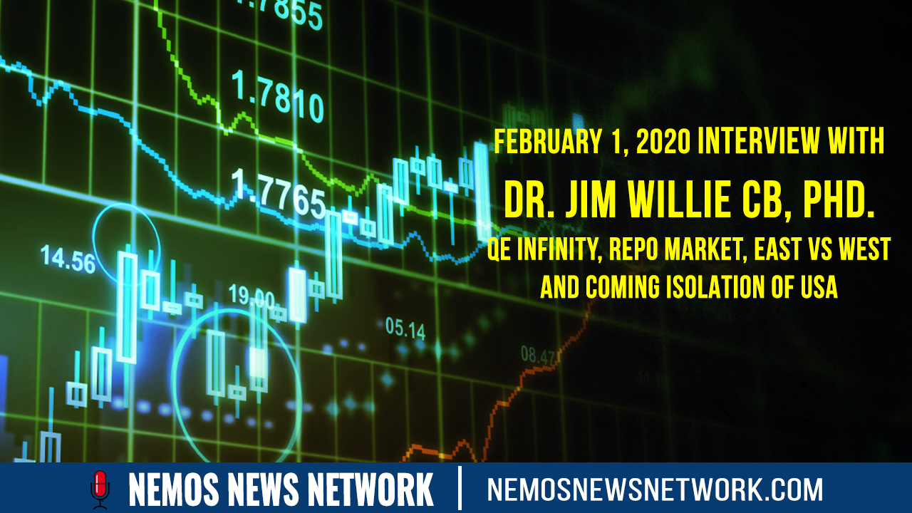 2.1.20 - Jim Willie - QE Infinity, REPO Market, East vs West and Coming Isolation of USA
