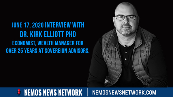 Dr. Kirk Elliott PhD Economist, Wealth Manager for over 25 years at Sovereign Advisors.