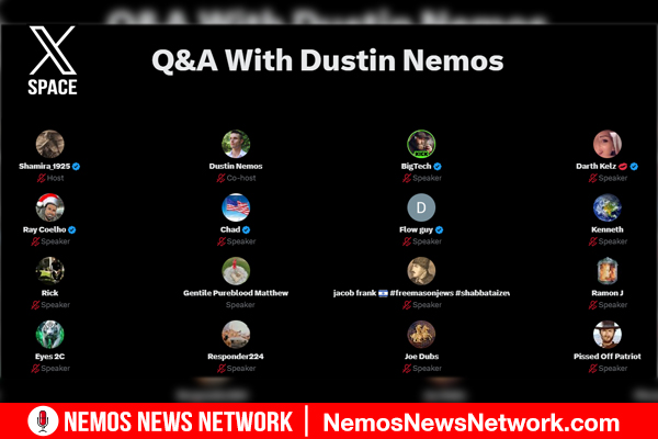 Shamira1925 X Space: Q&A With Dustin Nemos